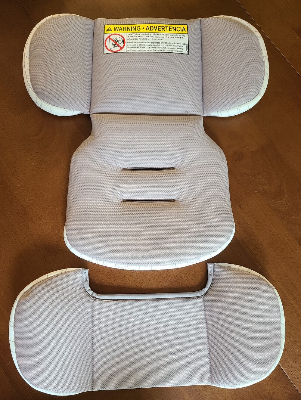 NWT Graco Car Seat Infant Insert Set Head Support 2 Piece Double Slot Gray NWT
